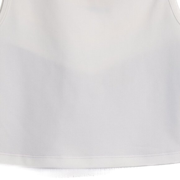 Cheer Sports Size 8 Cheerleader Crop Top White Purple Yellow Stripes Girls Sleev - Picture 7 of 8